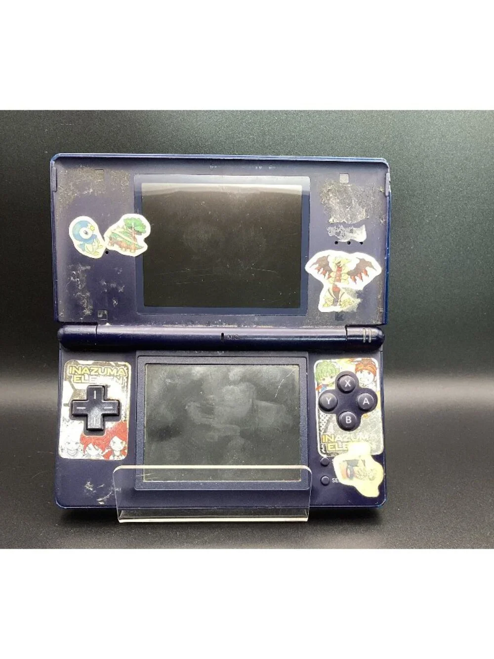 Nintendo DS Lite Dark Blue USG-001 Fully Functional Stickered New Battery AS-IS!